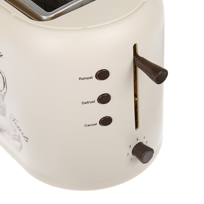 Тостер Scarlett SC-TM11001, 800 Вт, 7 степеней прожарки, белый