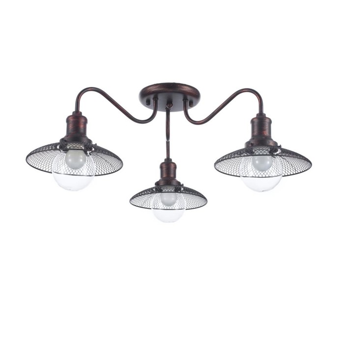 Люстра "Анастасия" 3x60Вт Е27 медный 66x66x24,5см