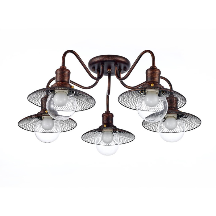 Люстра "Анастасия" 5x60Вт Е27 медный 66x66x24,5см