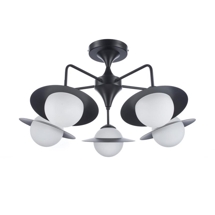 Люстра "Мария" 5x60Вт Е14 черный 66x66x35,5см