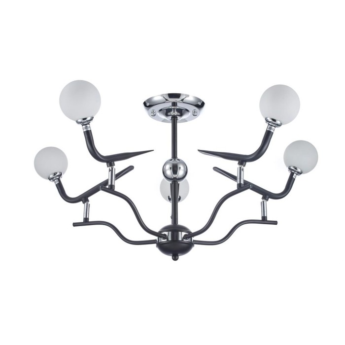 Люстра "Карлия" 5x40Вт G9 черный, хром 65x65x37,5см