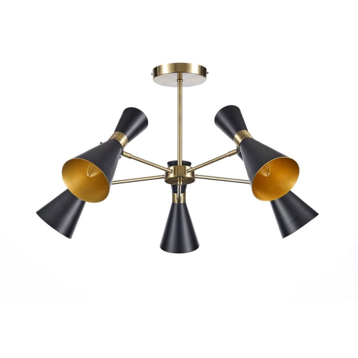 Люстра "Алина" 5x60Вт Е14 черный 65x65x44,5см