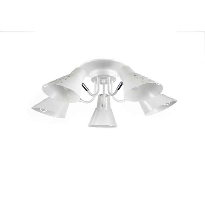 Люстра "Перея" 5x60Вт Е14 белый 61x61x19см