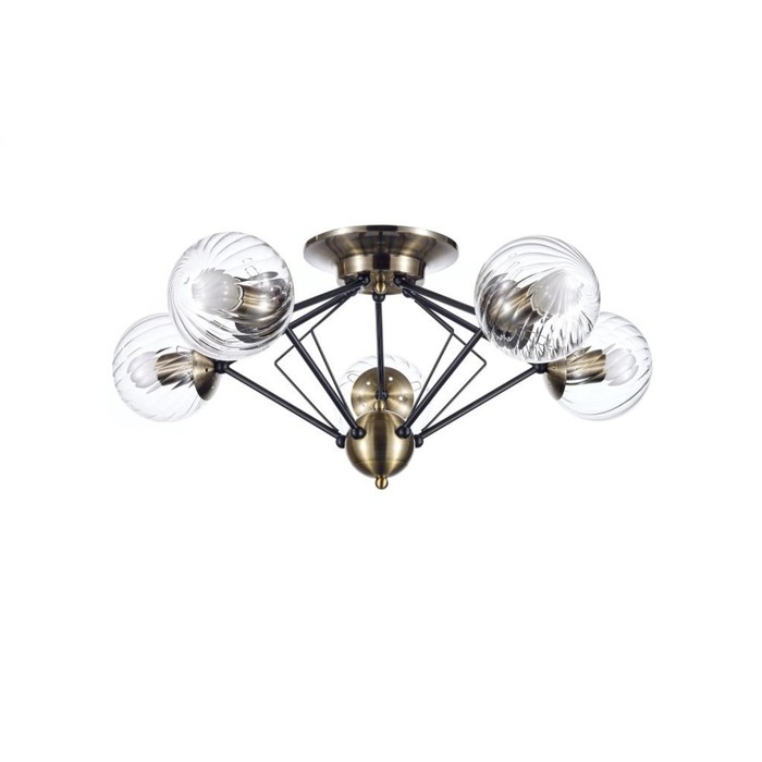 Люстра "Молекула" 5x60Вт Е27 черный, бронза 70x70x27,5см