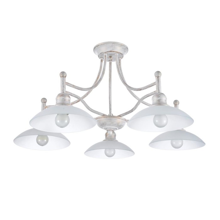 Люстра "Паула" 5x60Вт E27 белый 71x71x35см