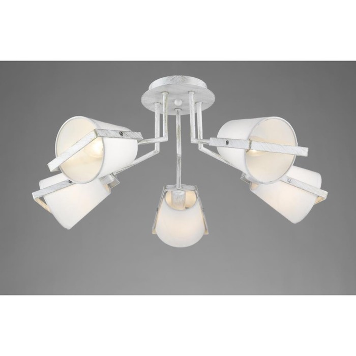 Люстра "Француа" 5x60Вт Е14 белый 56x56x27см