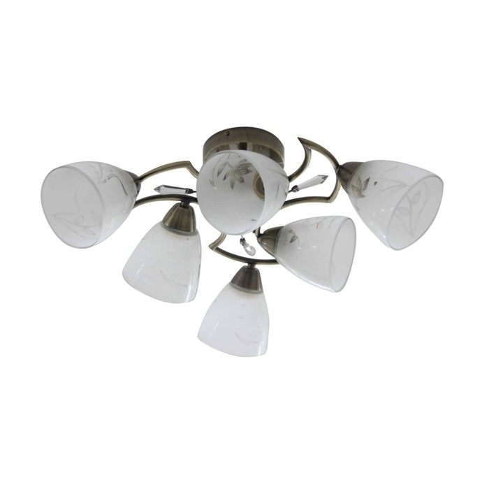 Люстра "Прайя" 6x60Вт E27 бронза 61x61x25см