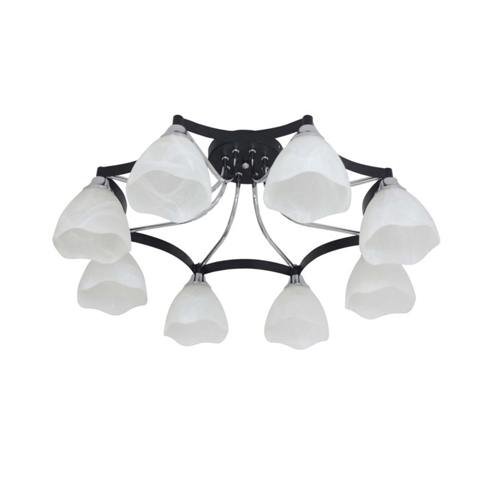 Люстра "Сезам" 8x60Вт E27 венге, хром 70x70x29см