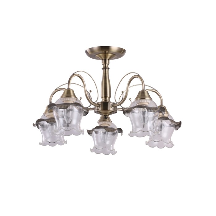 Люстра "Фурия" 5x60Вт E27 бронза 56,5x56,5x34см