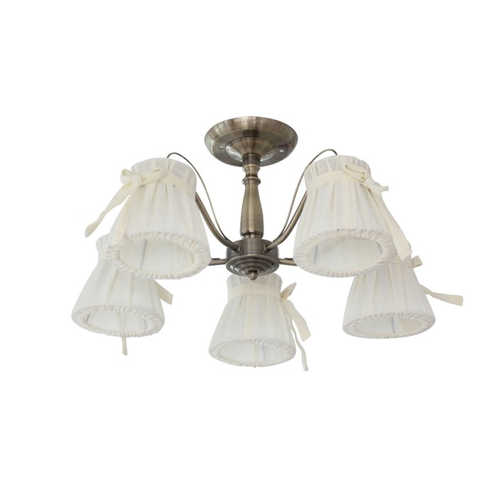 Люстра "Полина" 5x60Вт E27 бронза 59x59x32см