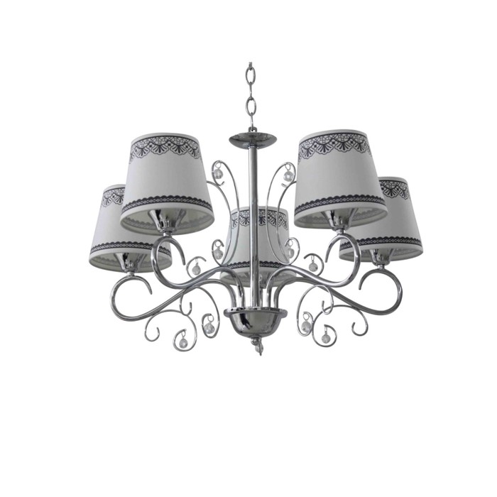 Люстра "Зарина" 5x60Вт Е14 хром 57x57x83см