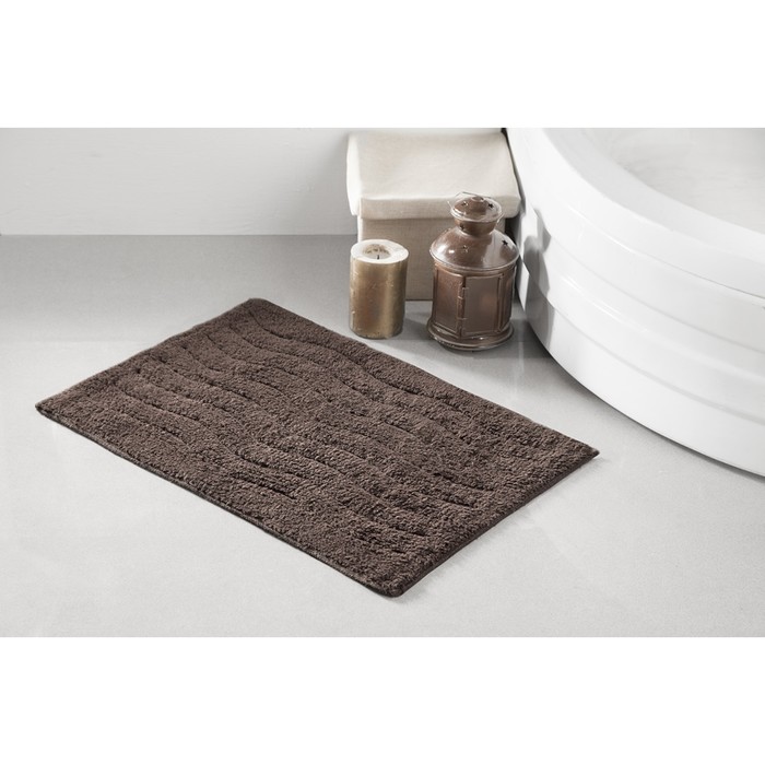 Коврик для ванной Aren, размер 40х60 см, коричневый 5107