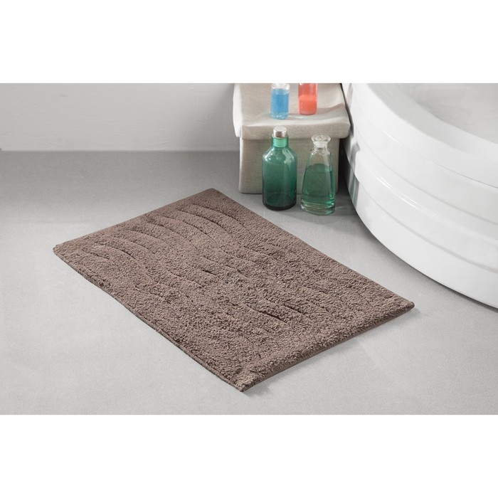 Коврик для ванной Aren, размер 40х60 см, кофейный 5107