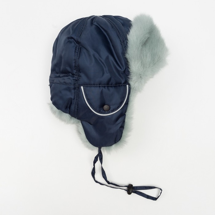 Шапка для мальчика, размер 52 см, цвет синий