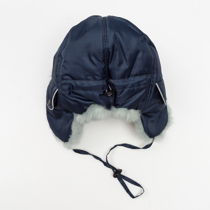 Шапка для мальчика, размер 54 см, цвет синий