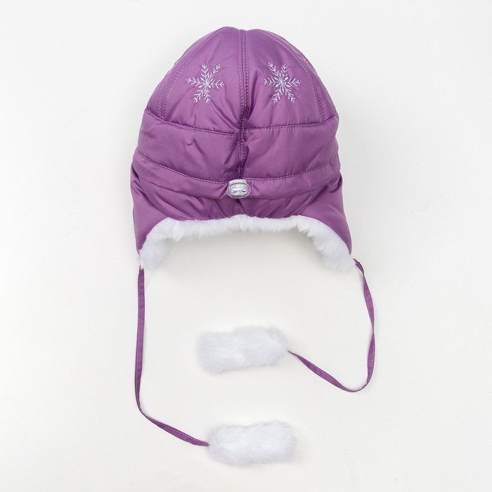 Шапка для девочки, размер 52 см, цвет сиреневый
