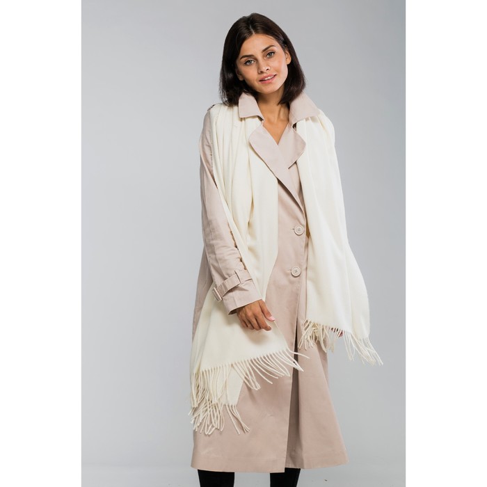 Палантин женский MINAKU "Кашемир", размер 70*180 см, цвет белый