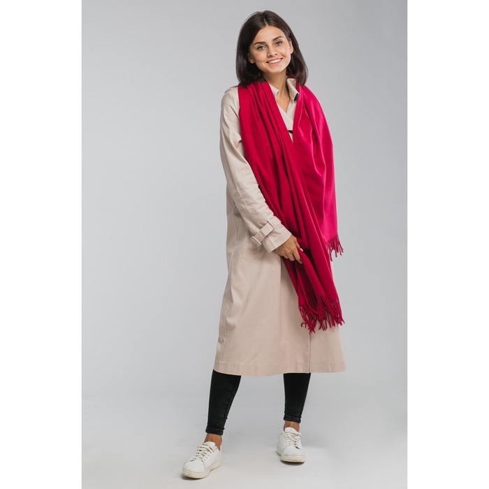 Палантин женский MINAKU "Кашемир", размер 70*180 см, цвет бордовый