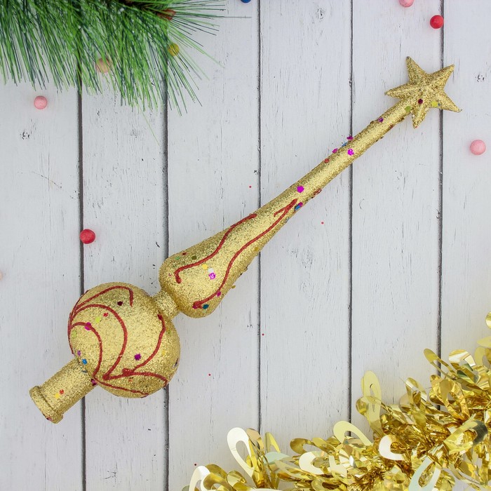 Наконечник "Красные узоры со звездой" 6*26,5 см