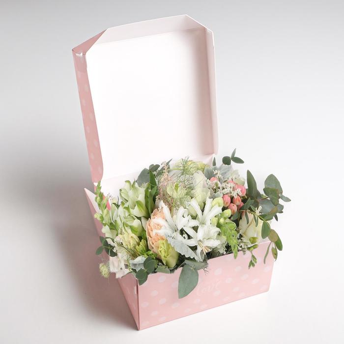 Коробка из картона Love, 17 х 9 х 17 см