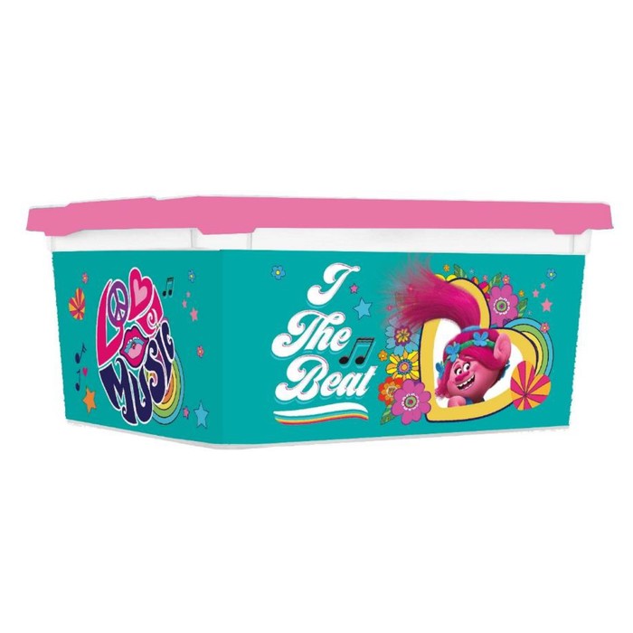 Контейнер для хранения игрушек Trolls, 1,9 л, МИКС