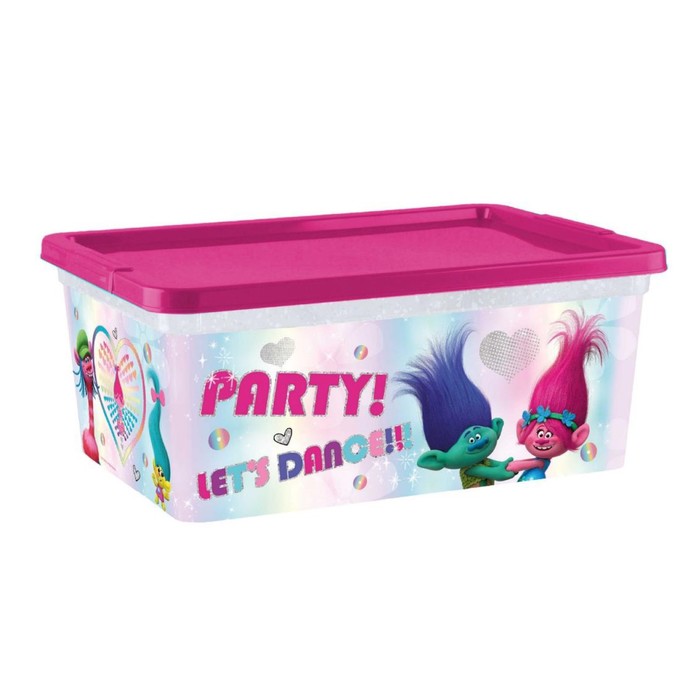 Контейнер для хранения игрушек Trolls, 3,5 л, МИКС