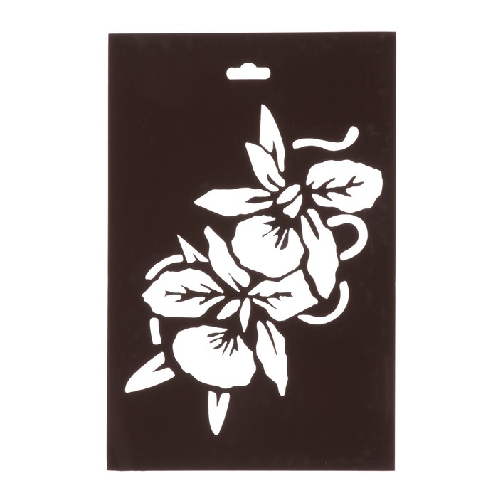 Трафарет пластик "Ирисы" 15х10 см