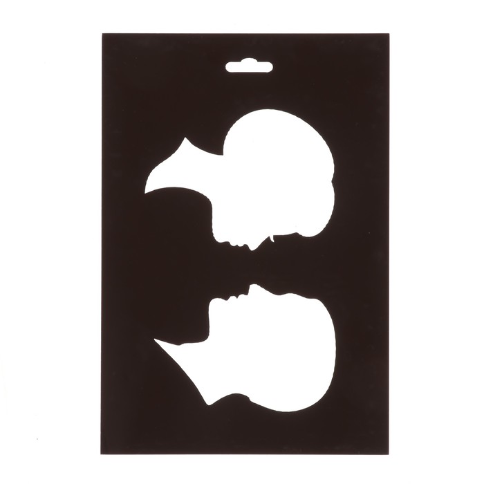 Трафарет пластик Влюбленная пара" 21х15 см