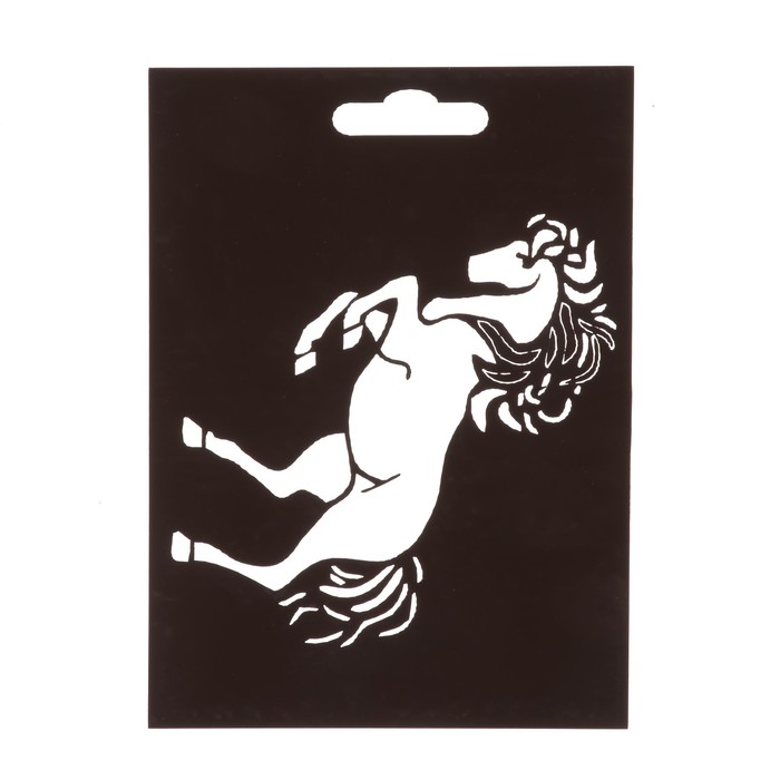 Трафарет пластик "Конь" 21х15 см