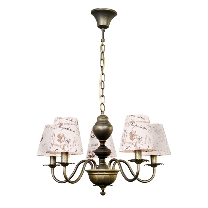 Люстра Santa 5x40Вт E14 бронза 65x65x40см