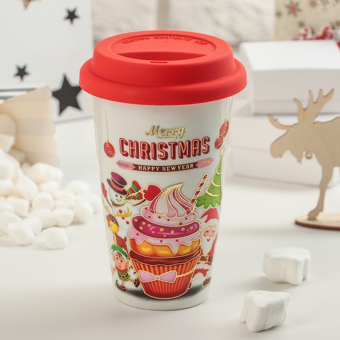 Стакан 450 мл "С новым годом", рисунок МИКС