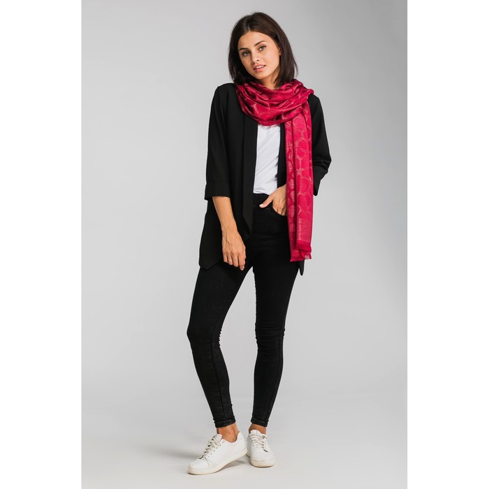 Палантин женский Этель "Лейла", размер 70*180 см, цвет бордовый