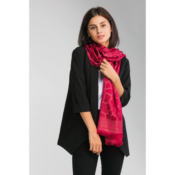 Палантин женский Этель "Лейла", размер 70*180 см, цвет бордовый