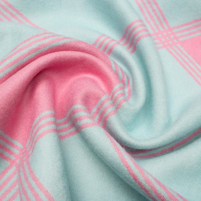 Палантин женский MINAKU "Ханна", размер 70*180 см, цвет розовый/голубой