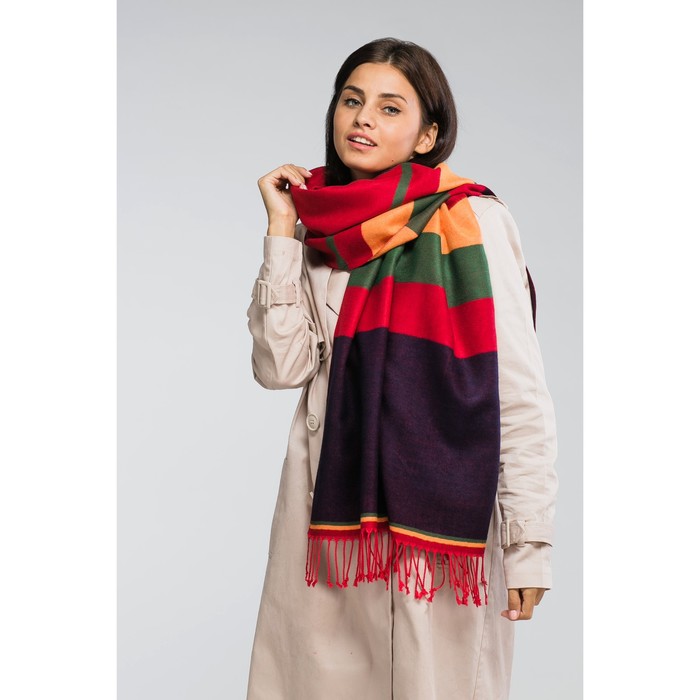 Палантин женский MINAKU "Шарлотта", размер 70*180 см, цвет красный