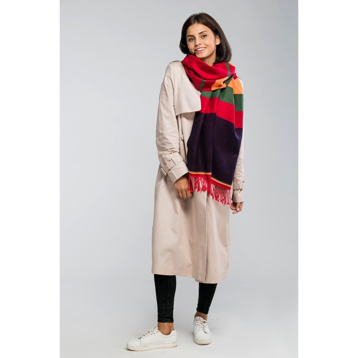 Палантин женский MINAKU "Шарлотта", размер 70*180 см, цвет красный