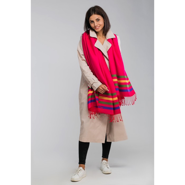 Палантин женский MINAKU "Ребекка", размер 70*180 см, цвет фуксия