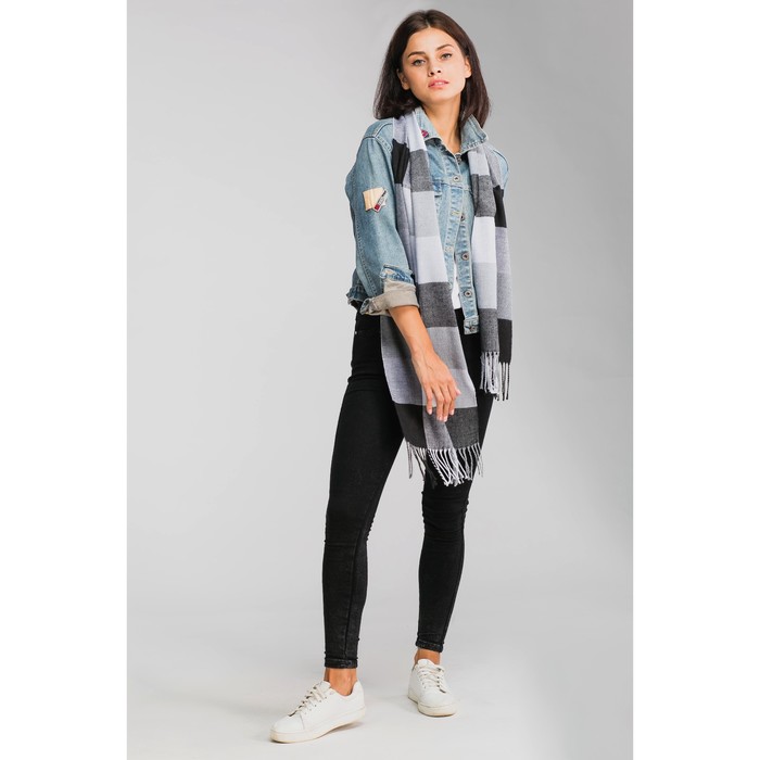 Палантин женский Этель "Джули", размер 30*170 см, цвет серый