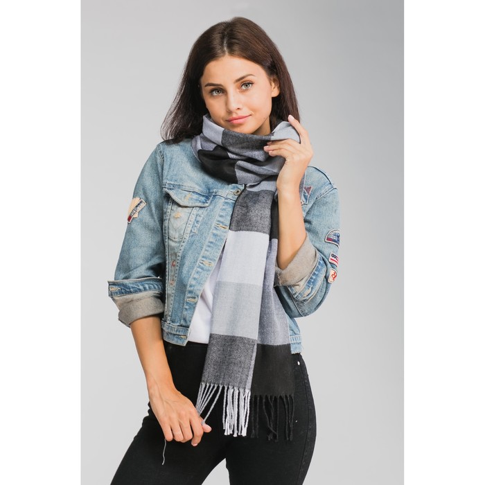 Палантин женский Этель "Джули", размер 30*170 см, цвет серый