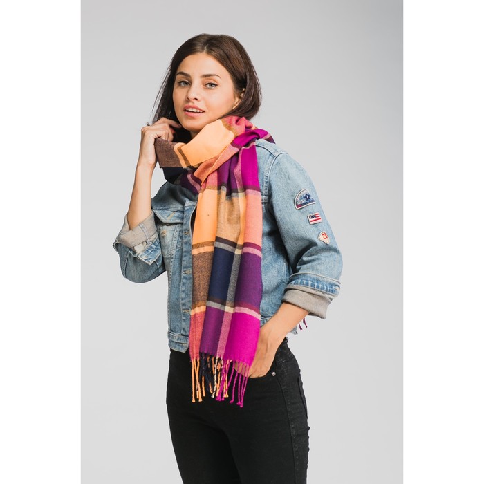 Палантин женский Этель "Амели", размер 30*170 см, цвет сиреневый