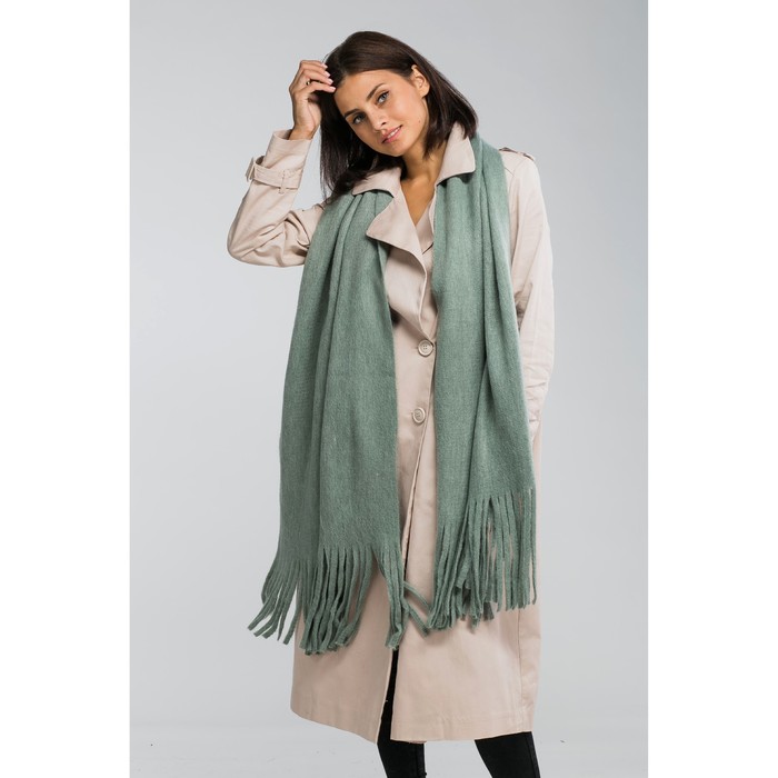 Палантин женский MINAKU "Астрид", размер 45*200 см, цвет зелёный