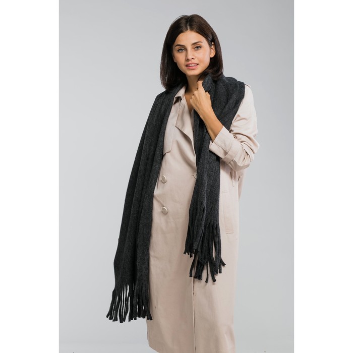 Палантин женский MINAKU "Астрид", размер 45*200 см, цвет серый