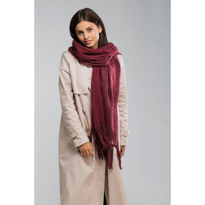 Палантин женский MINAKU "Астрид", размер 45*200 см, цвет бордовый