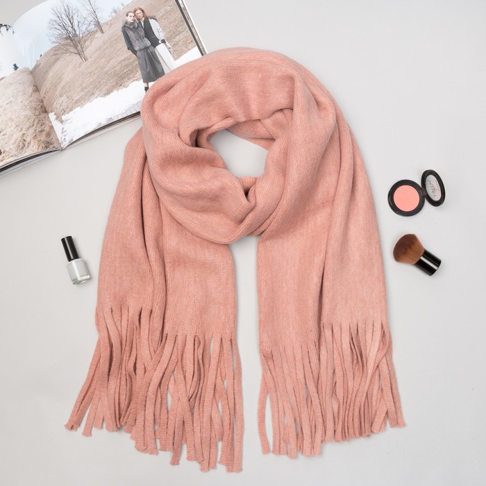 Палантин женский MINAKU "Астрид", размер 45*200 см, цвет розовый