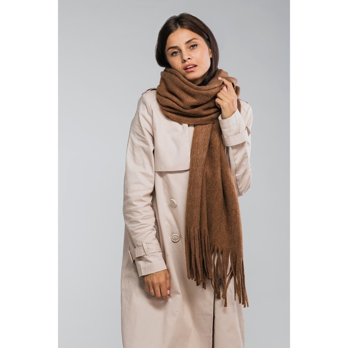 Палантин женский MINAKU «Астрид», 45 × 200 см, цвет коричневый