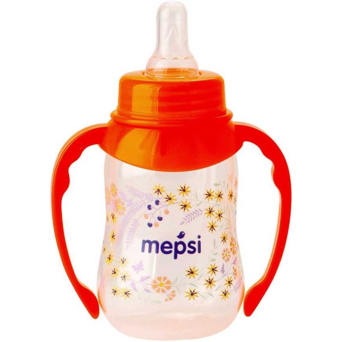 Бутылочка для кормления с ручками, 125 мл, от 4 мес. МИКС