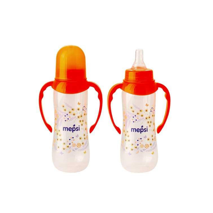 Бутылочка для кормления с ручками, 250 мл, от 4 мес. МИКС