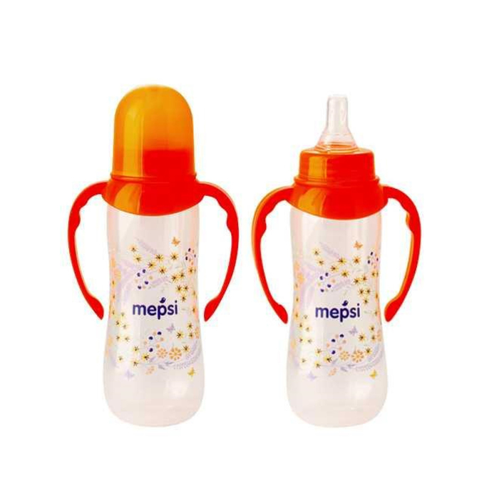 Бутылочка для кормления с ручками, 250 мл, от 4 мес. МИКС