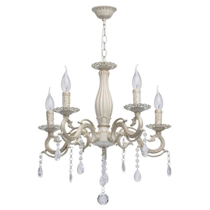 Люстра "Аврора" 5х60Вт Е14 кремовый 52х52х71см