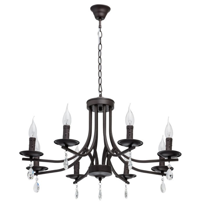 Люстра "Аманда" 8х60Вт Е14 кофейный 70х70х90см